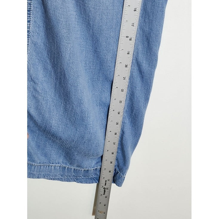 Fashion Nova Light Wash Chambray Wide Leg Pants Size Large
