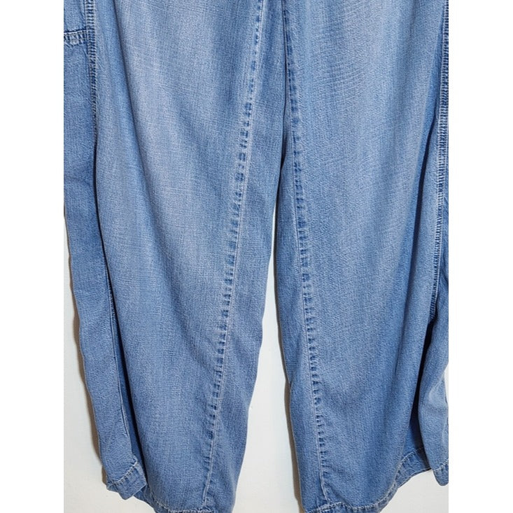 Fashion Nova Light Wash Chambray Wide Leg Pants Size Large