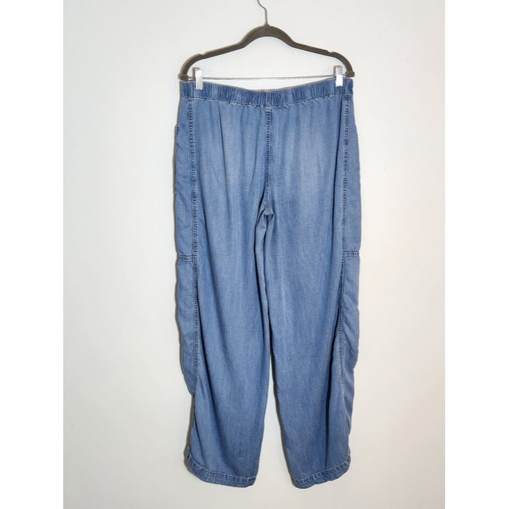 Fashion Nova Light Wash Chambray Wide Leg Pants Size Large
