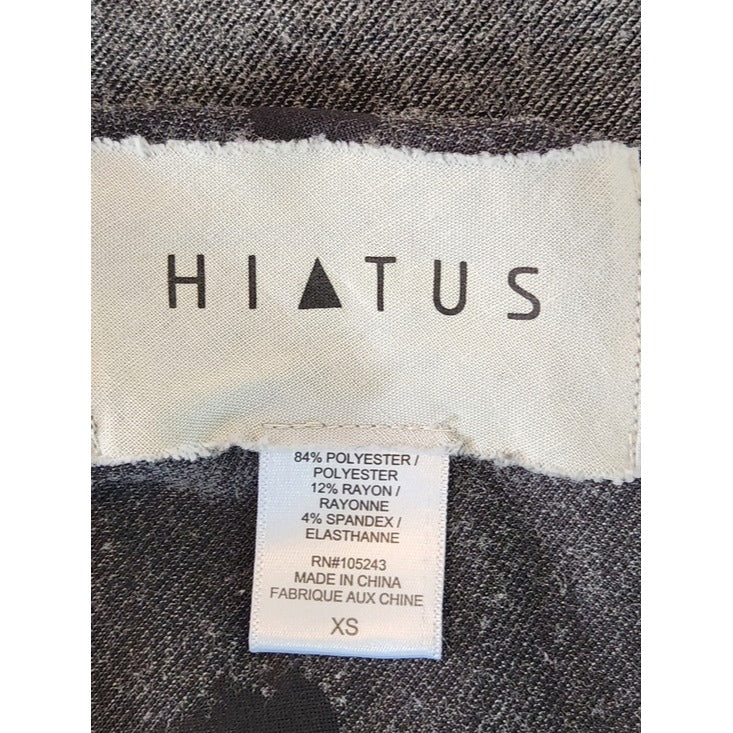 Hiatus Charcoal Gray Distressed Knit Twist Back Top Size XS