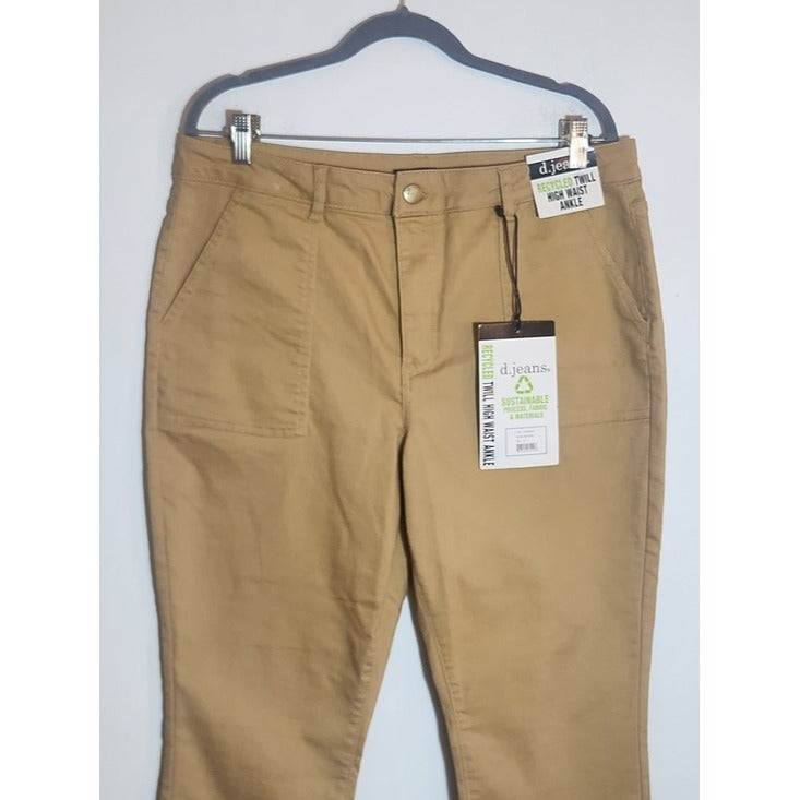 D. Jeans Khaki Twill Ankle Pants Size 16 NWT