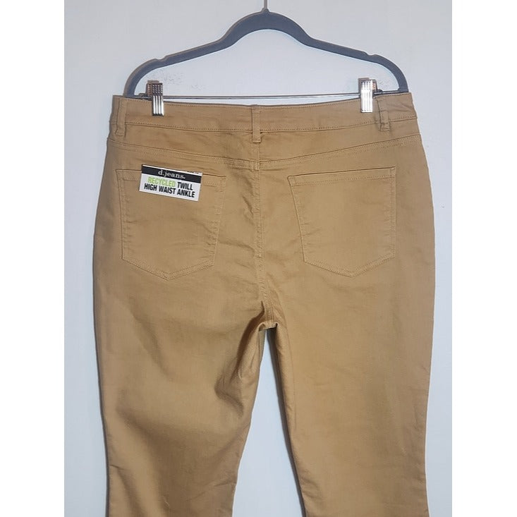 D. Jeans Khaki Twill Ankle Pants Size 16 NWT
