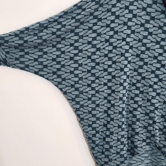 Nally & Millie Teal Green Cowl Neck Layered Look Pullover One Size NWT