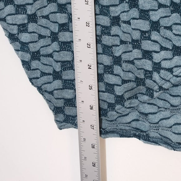 Nally & Millie Teal Green Cowl Neck Layered Look Pullover One Size NWT