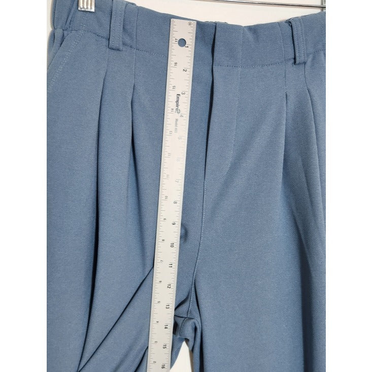 Halara Blue Wide Leg Pull On Pants Size Medium Tall Flaw