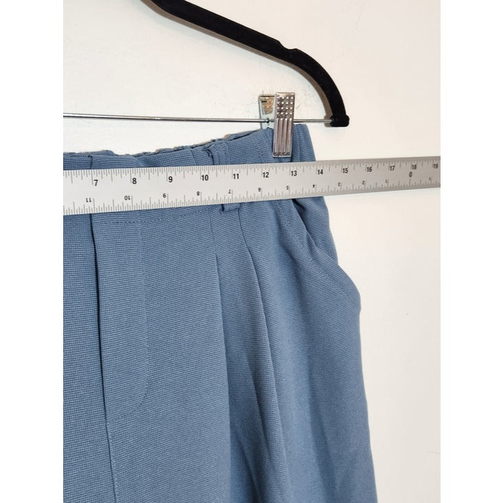 Halara Blue Wide Leg Pull On Pants Size Medium Tall Flaw