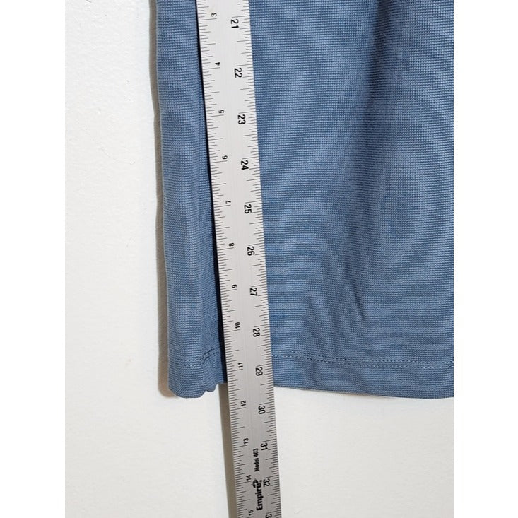 Halara Blue Wide Leg Pull On Pants Size Medium Tall Flaw