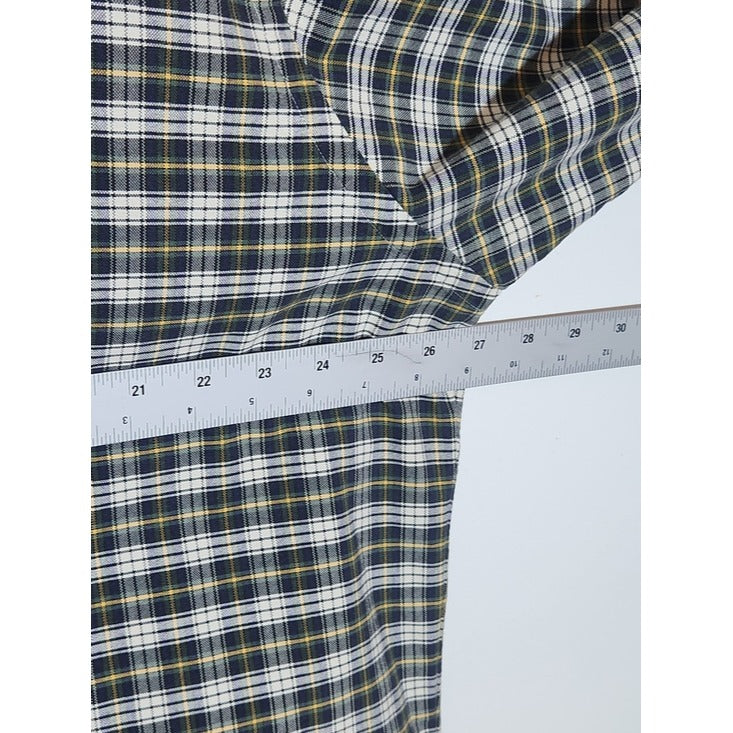Ralph Lauren Navy and Green Plaid Button Down Shirt Size XL Tall