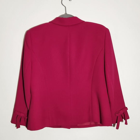 Chapter One Womens Berry Pink Blazer Size 8