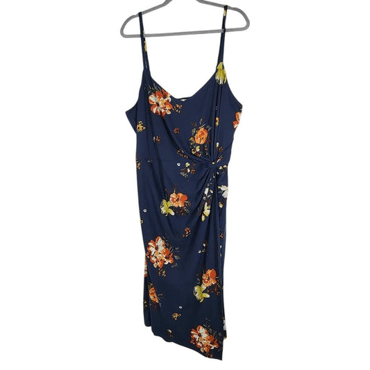 Nine Britton Navy Floral Sheath Dress NWT Size 2X Wedding Guest Dress