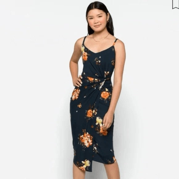 Nine Britton Navy Floral Sheath Dress NWT Size 2X Wedding Guest Dress