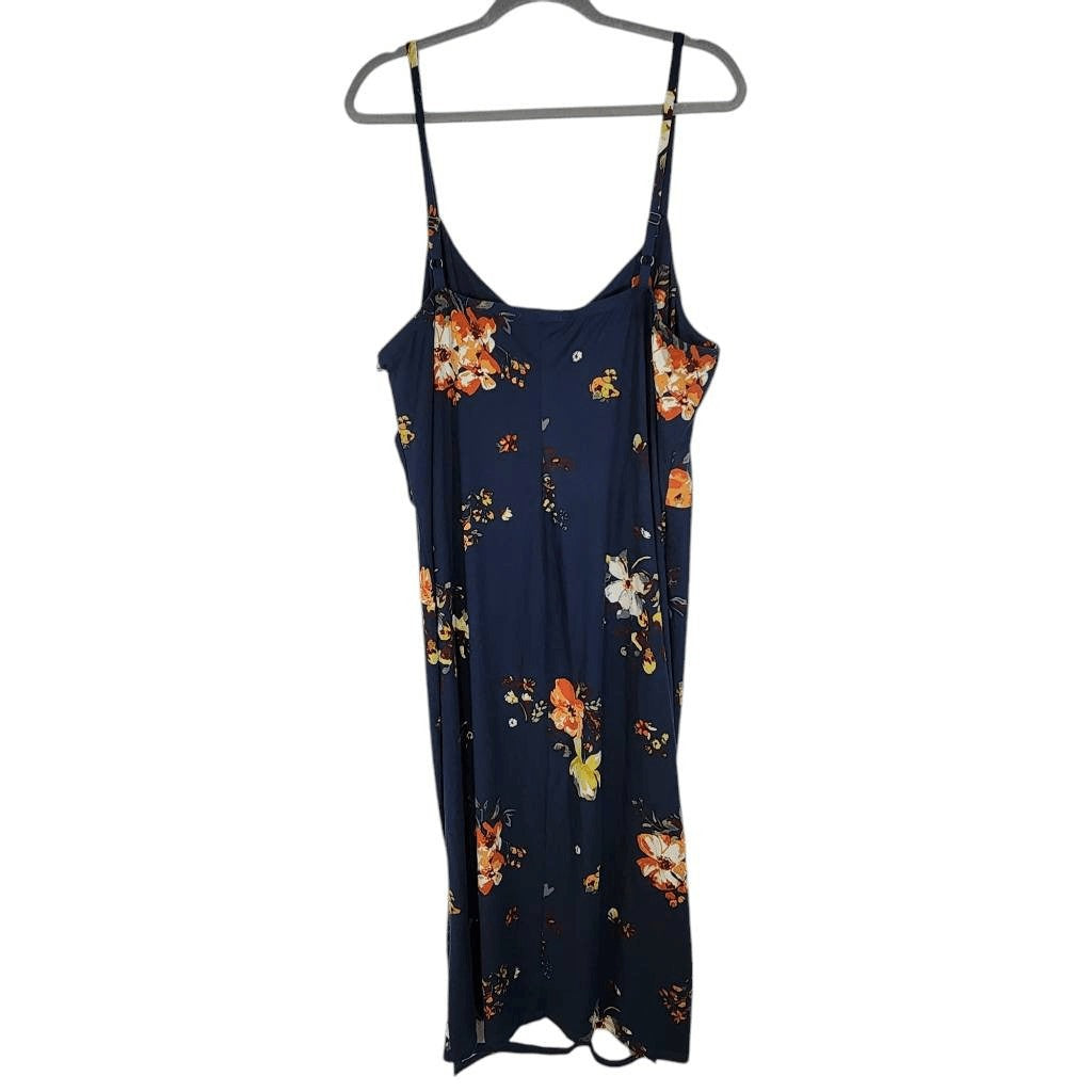 Nine Britton Navy Floral Sheath Dress NWT Size 2X Wedding Guest Dress