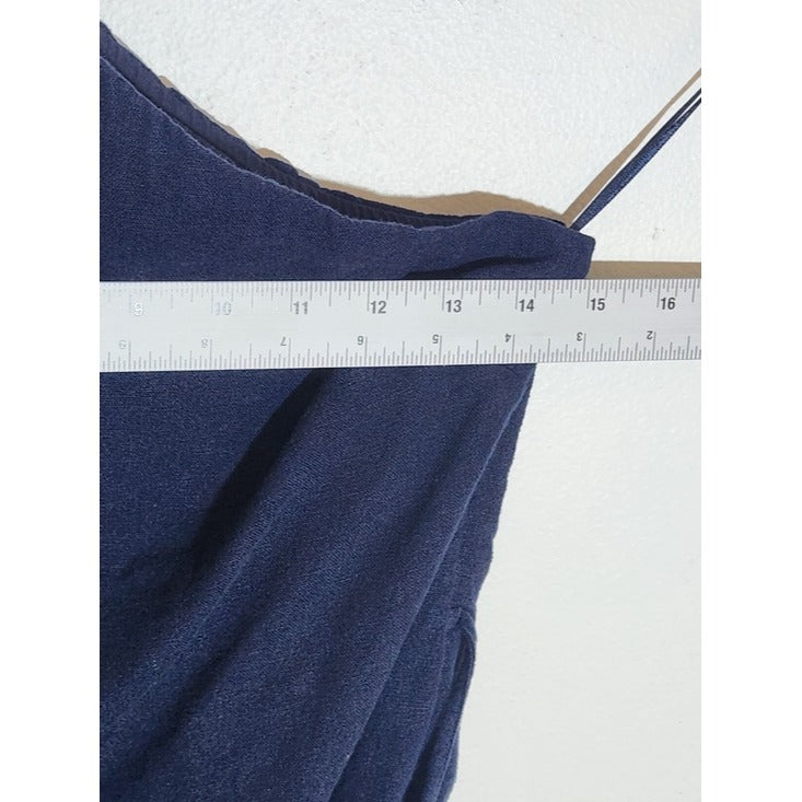 Abercrombie & Fitch Navy Blue One Shoulder Top Asymmetrical Hem Size XS