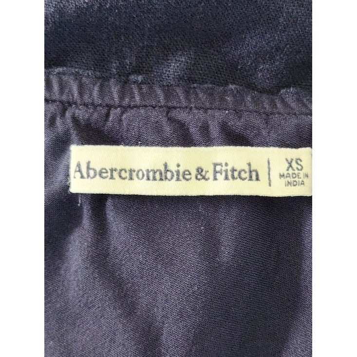 Abercrombie & Fitch Navy Blue One Shoulder Top Asymmetrical Hem Size XS