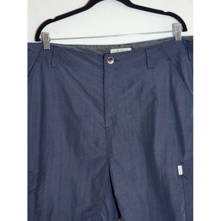 Orvis Mens Slate Blue Lightweight Cargo Shorts Size 40