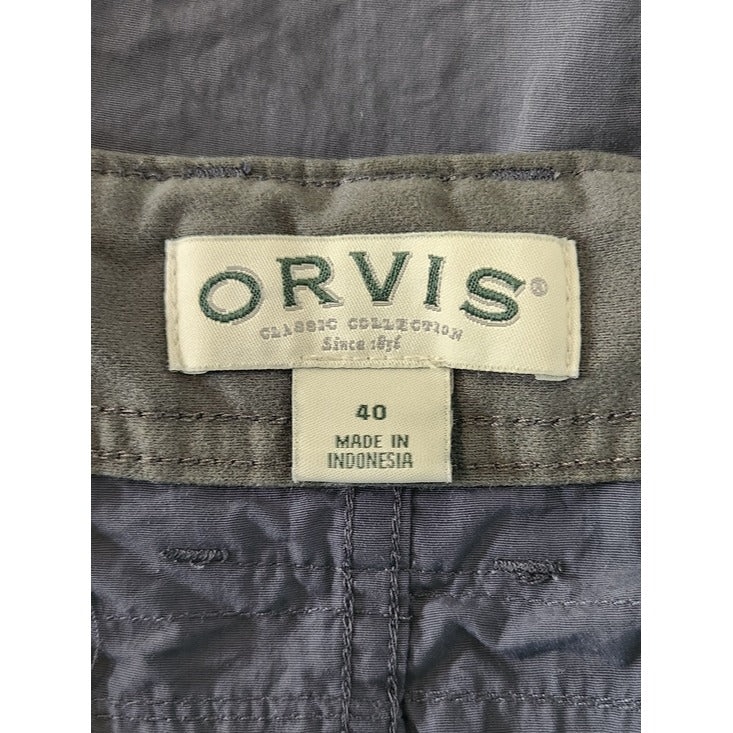 Orvis Mens Slate Blue Lightweight Cargo Shorts Size 40