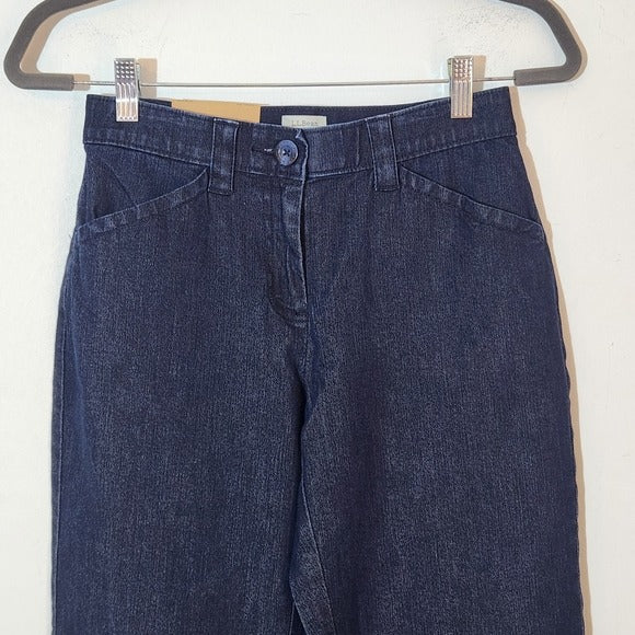 L.L. Bean Dark Wash Classic Fit Jeans Size 4 Petite NWT