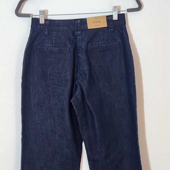 L.L. Bean Dark Wash Classic Fit Jeans Size 4 Petite NWT