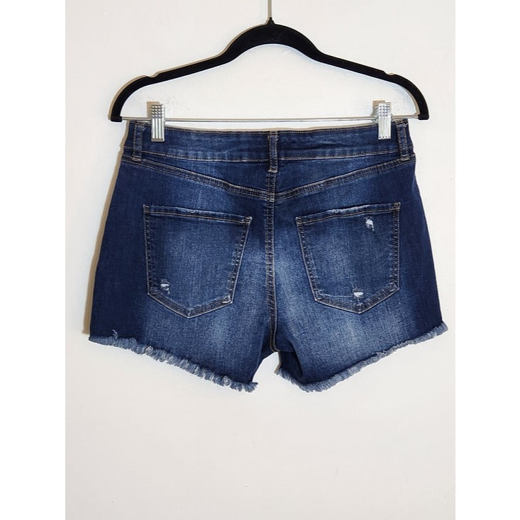 Rewash Dark Wash Distressed Cut Off Denim Shorts Size 6