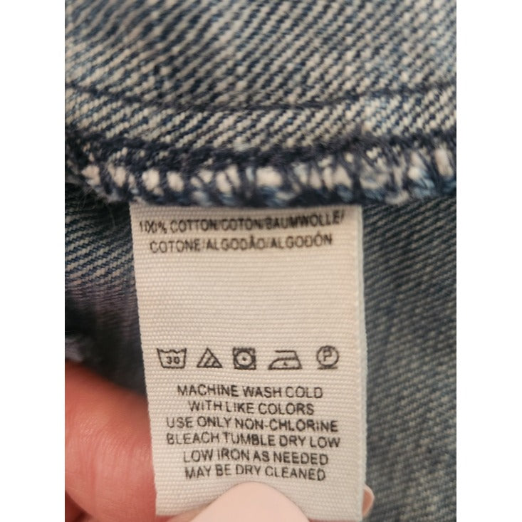 Free People Distressed Denim Mini Skirt Size 0