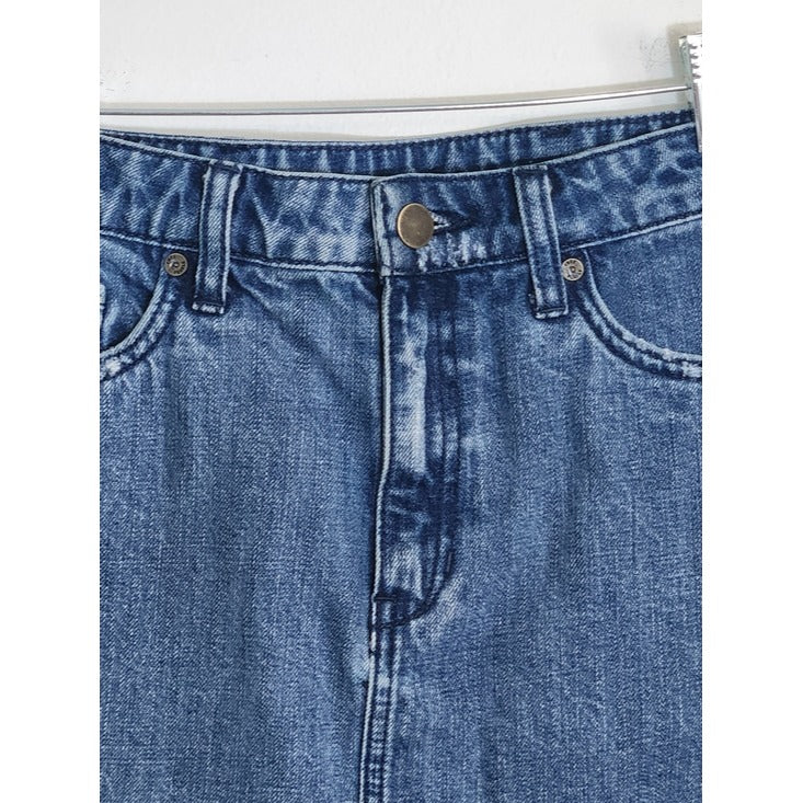 Free People Distressed Denim Mini Skirt Size 0