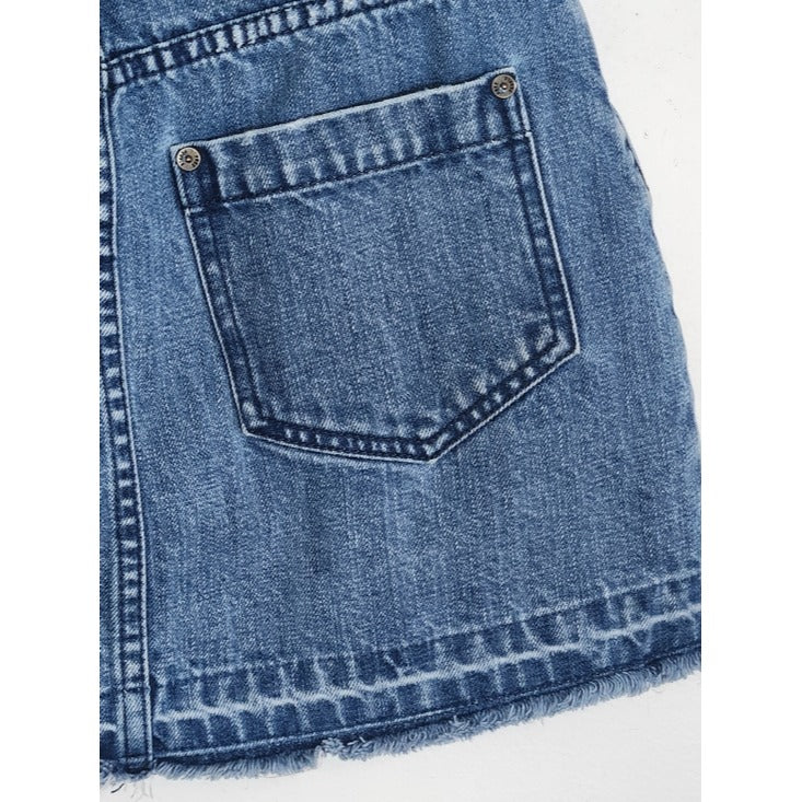 Free People Distressed Denim Mini Skirt Size 0