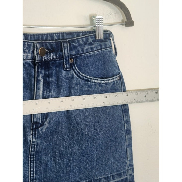 Free People Distressed Denim Mini Skirt Size 0