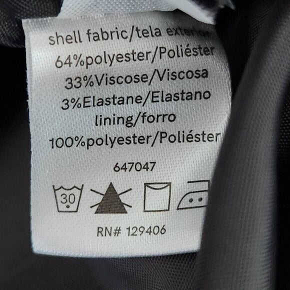 Venus Gray Button-Up Blazer with Sash Size 8 Venus Gray Collarless Blazer