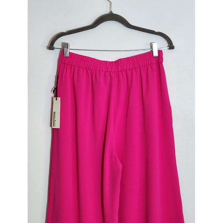 Haute Monde Neon Pink Wide Leg Trouser Pants Size Medium NWT