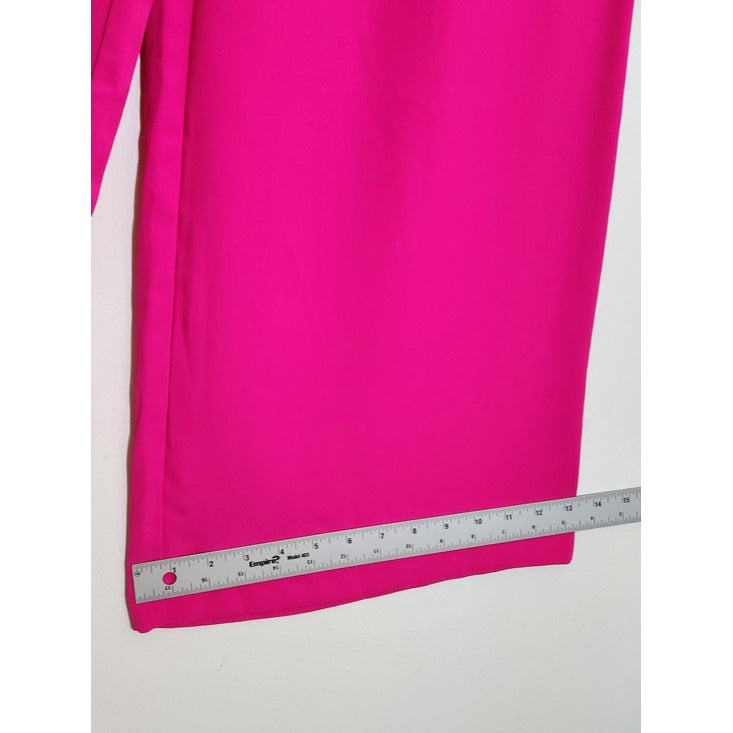Haute Monde Neon Pink Wide Leg Trouser Pants Size Medium NWT