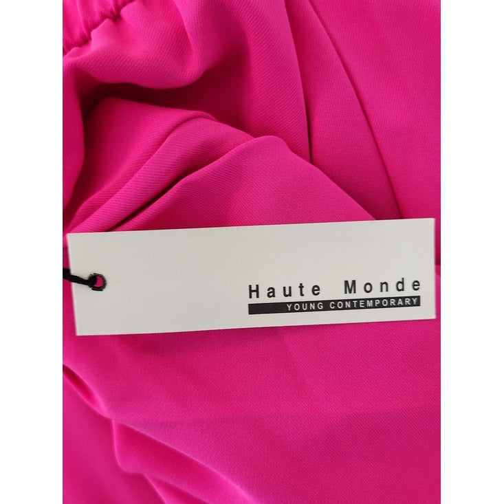 Haute Monde Neon Pink Wide Leg Trouser Pants Size Medium NWT