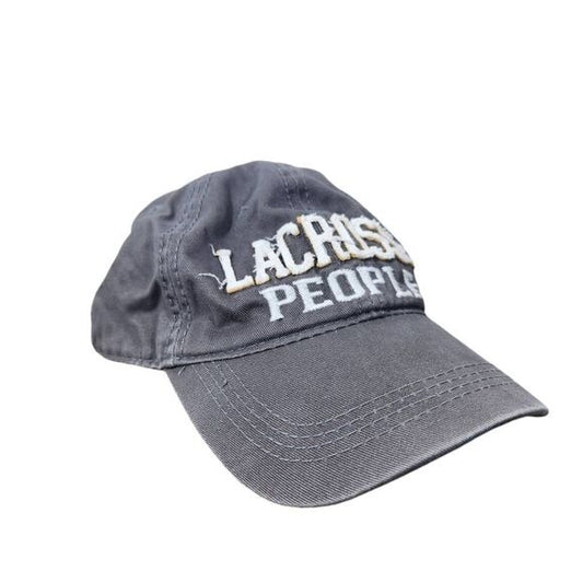 We People by Pavilion Gray Lacrosse People Distressed Baseball Cap One Size