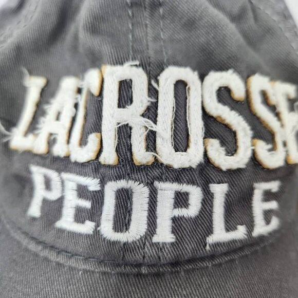 We People by Pavilion Gray Lacrosse People Distressed Baseball Cap One Size