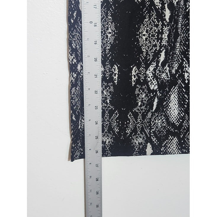 Calvin Klein Black and White Snakeskin Print Wide Leg Pants Size Medium