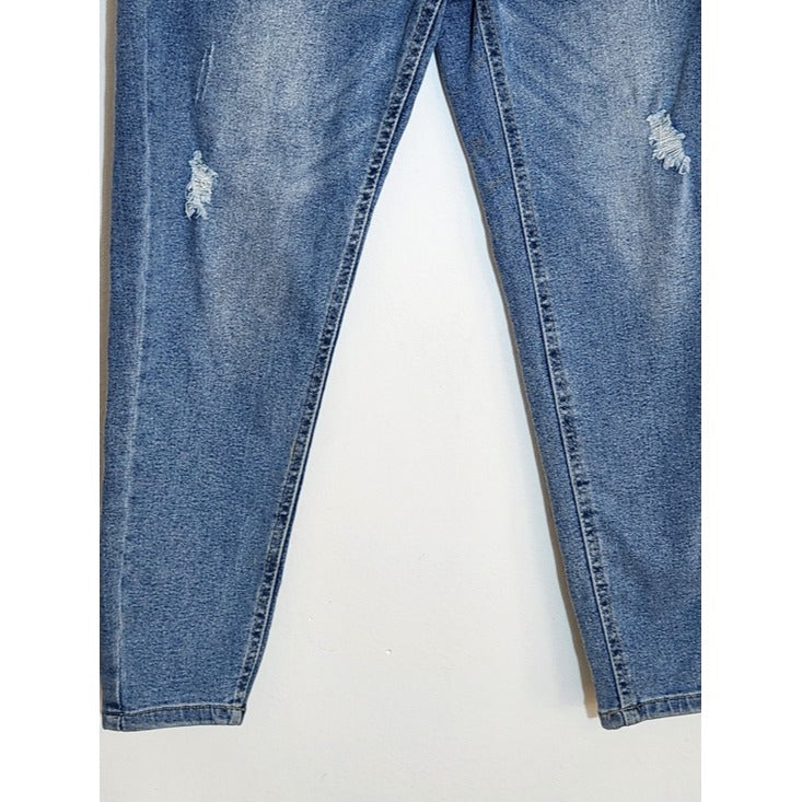Blue Savvy Distressed Skinny Jeans Size 15/32 NWT