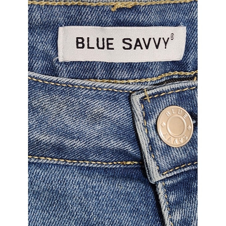 Blue Savvy Distressed Skinny Jeans Size 15/32 NWT