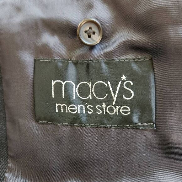 Lauren Ralph Lauren Pinstripe Gray Sport Coat Size 40R Wedding Guest Jacket