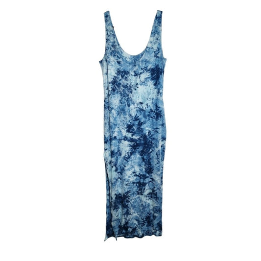 Fashion Nova Blue Tie Dye "Don't Let Her Go" Maxi Bodycon Dress Size 3X NWT