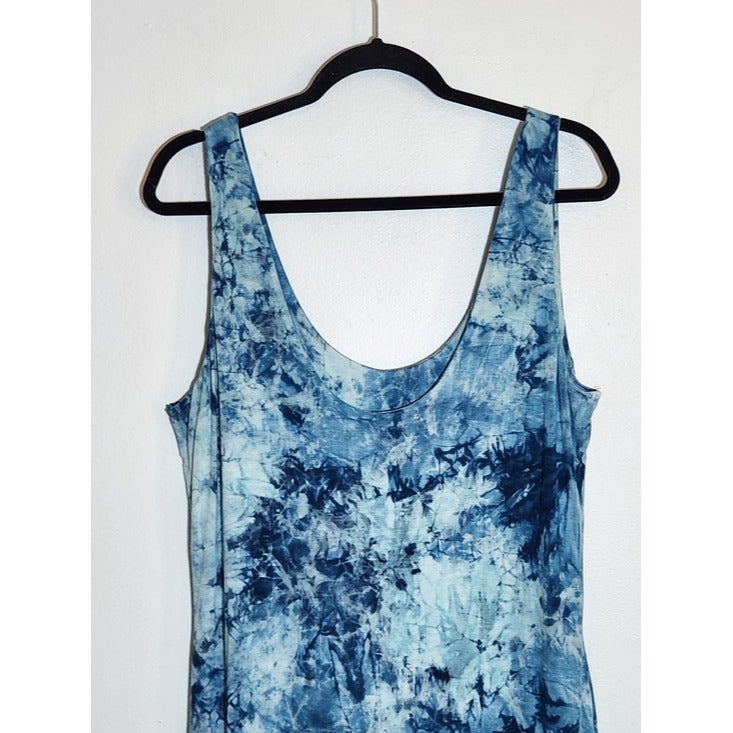 Fashion Nova Blue Tie Dye "Don't Let Her Go" Maxi Bodycon Dress Size 3X NWT