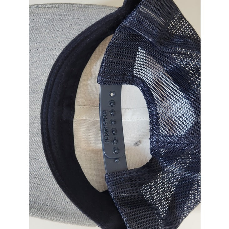 Richardson Goat Farm Hunting Club Gray and Navy Trucker Baseball Hat Adjustable