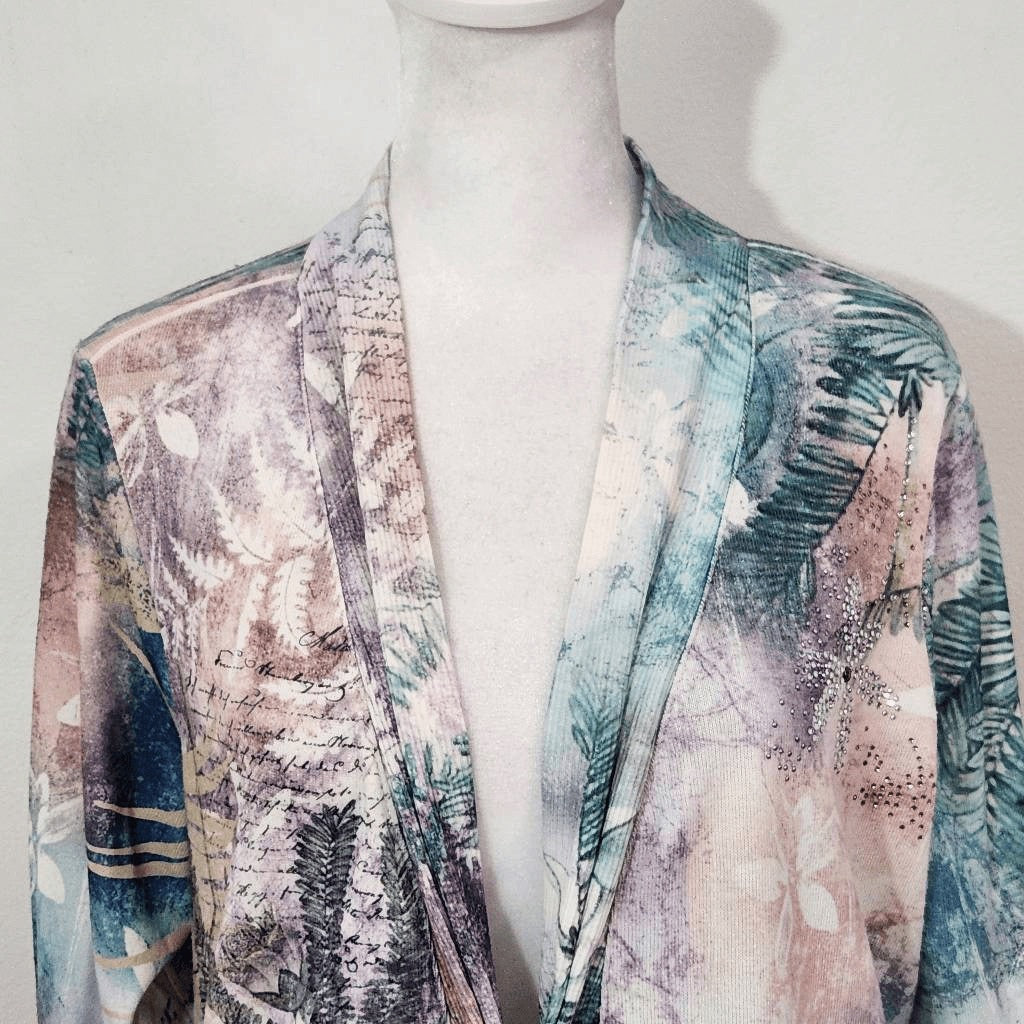 Christopher & Banks Pastel Cardigan Sweater with Rhinestones Size Medium