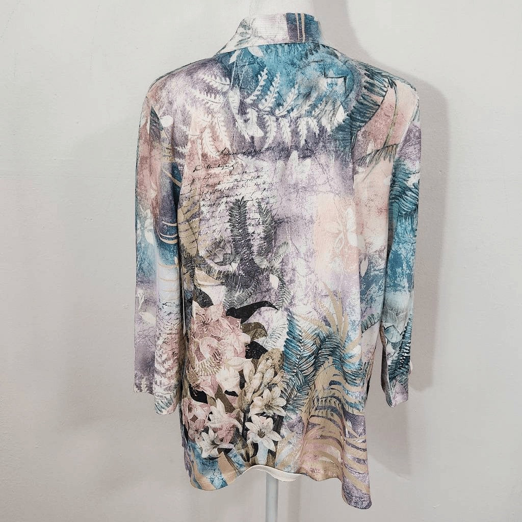 Christopher & Banks Pastel Cardigan Sweater with Rhinestones Size Medium