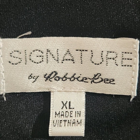 Signature by Robbie Bee Black and White Stripe Dress Size XL New