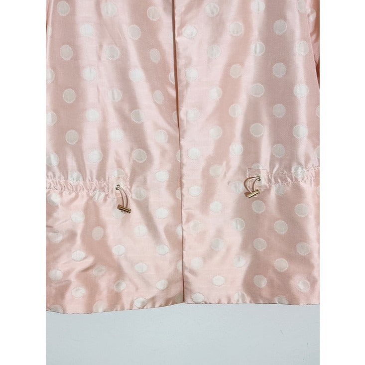 Anne Klein Pastel Pink and White Polka Dot Open Front Jacket Size Medium