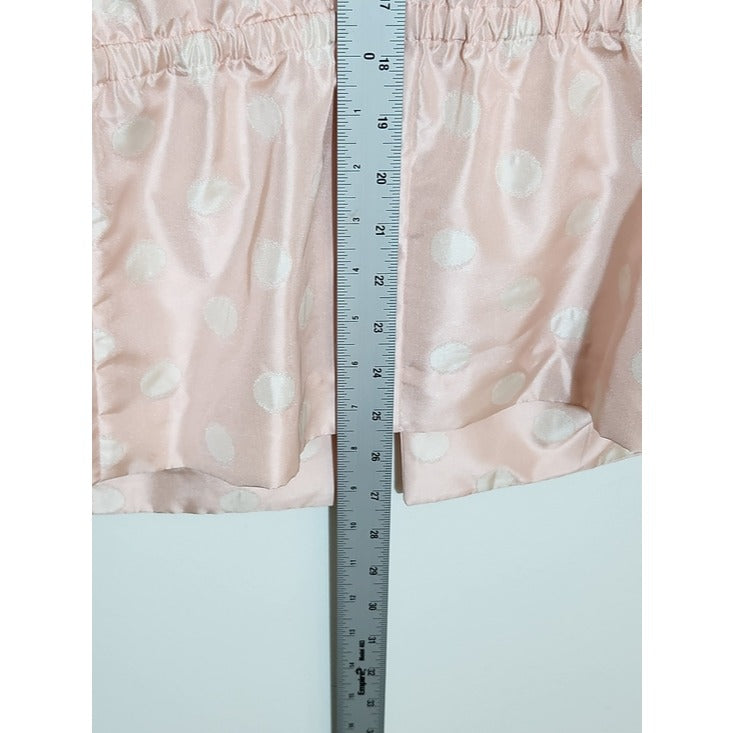 Anne Klein Pastel Pink and White Polka Dot Open Front Jacket Size Medium