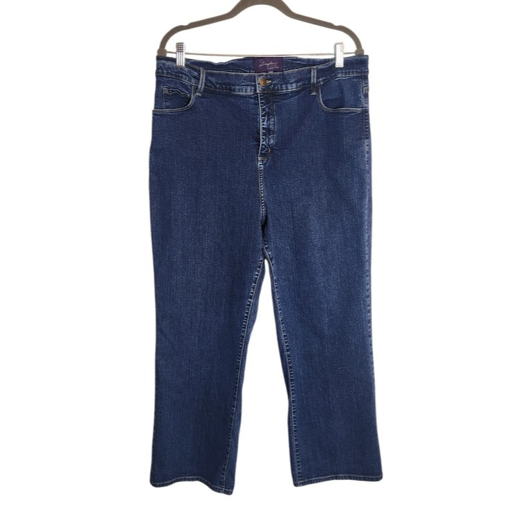 NYDJ Dark Wash Straight Leg Cropped Ankle Jeans Size 20W