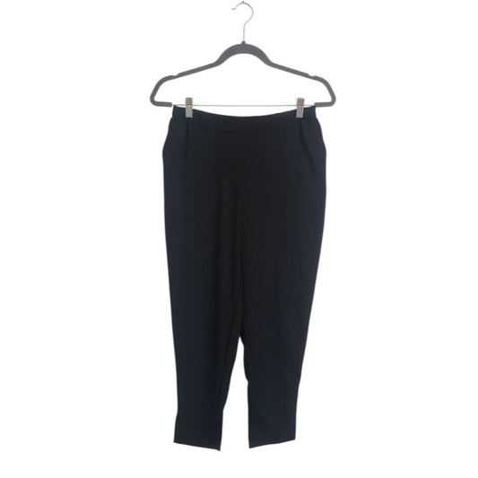 By Anthropologie The Essential Pull-On Trouser Black Ankle Pants Size XS