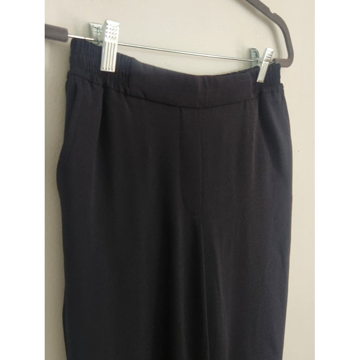 By Anthropologie The Essential Pull-On Trouser Black Ankle Pants Size XS