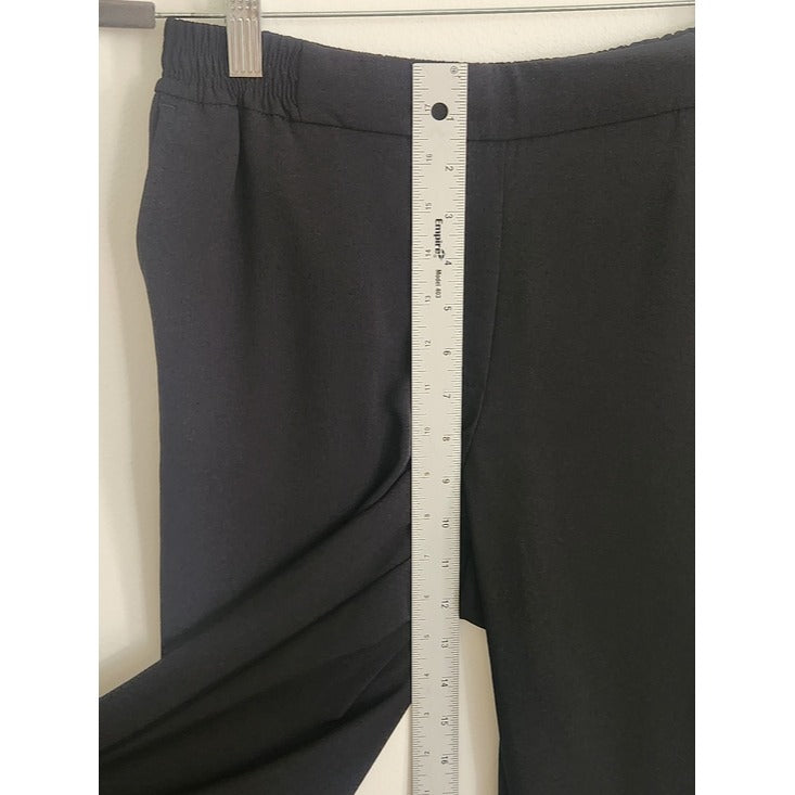 By Anthropologie The Essential Pull-On Trouser Black Ankle Pants Size XS