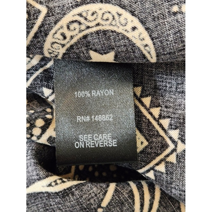 Torrid Black and Gold Celestial Print Boho Midi Skirt Size 3X